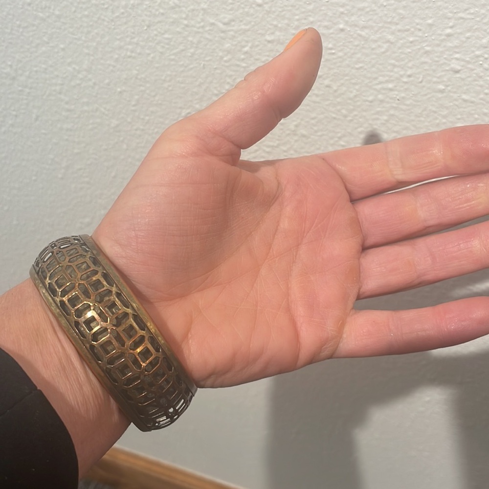 Copper metal lattice bracelet - Picture 3 of 10